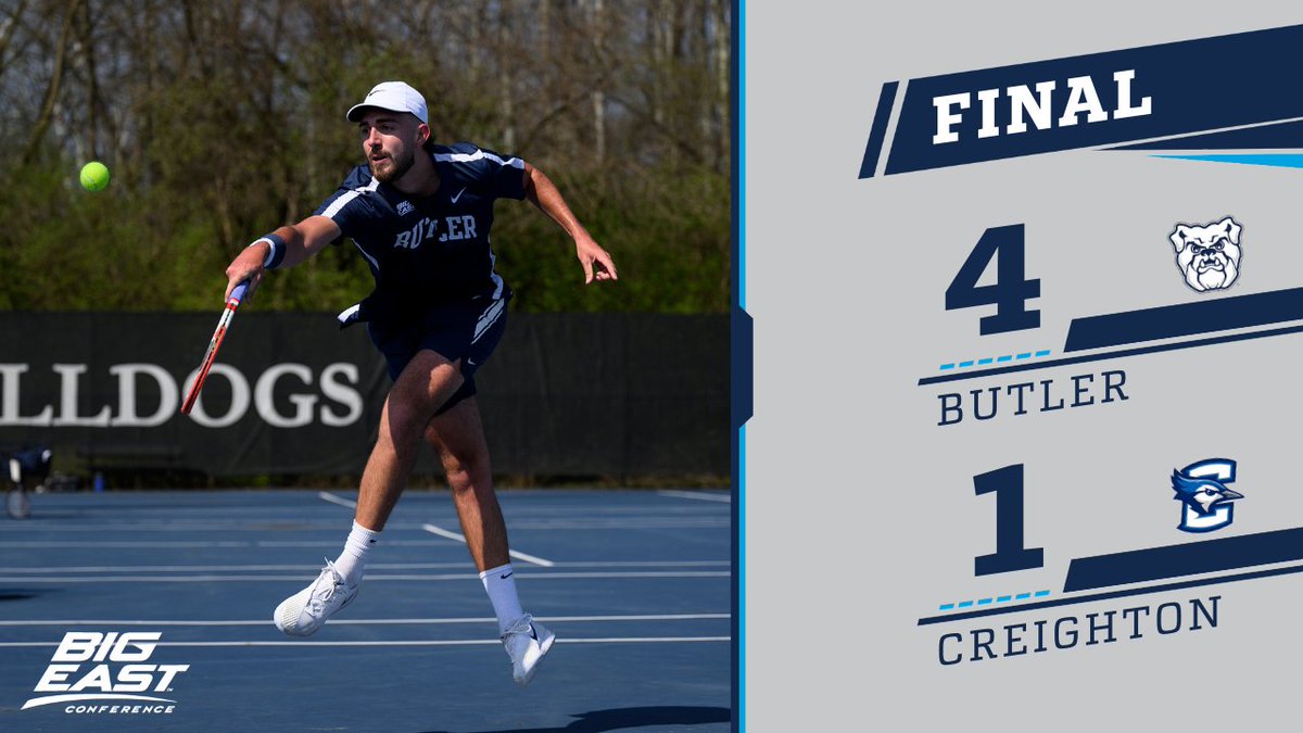 ButlerUMTennis's tweet photo. Dawgs Advance! @ButlerUMTennis defeats top seeded Creighton and will take on St. John’s tomorrow in the finals

—> https://t.co/wd0MQrwPjU

#ButlerWay https://t.co/2QjcO3oK86
