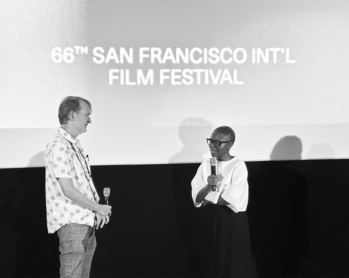 Rod Armstrong @sffilm interviewed Milisuthando director @missmillib last night. 

Also screens 2:30 pm today @bampfa sffilm.org/event/milisuth…  & May 1 & 7 @hotdocs

film.milisuthando.com  instagram.com/missmillib  #milisuthando #sffilm #sffilmfestival #hotdocs23 #hotdocs