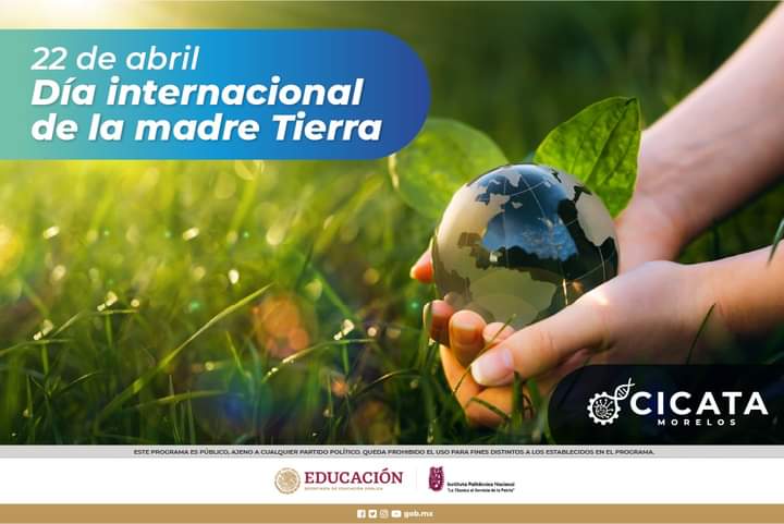 cicatamorelos's tweet photo. ¡Feliz Día Internacional de la Madre Tierra! Hoy, 22 de abril, celebramos nuestro hogar y recordamos la importancia de cuidarlo y protegerlo para las futuras generaciones. 🌎🍃

📲 https://t.co/05V5NjFidN
.
 #ipn #ipnmorelos #cienciamorelos #cicatamor #IPN #ipnsustentable #HoyEs https://t.co/zT0WyEq1hZ