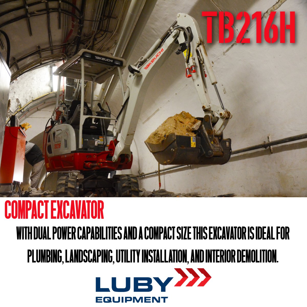Takeuchi TB216H - Compact Excavator 
636-343-9970 - Luby Equipment