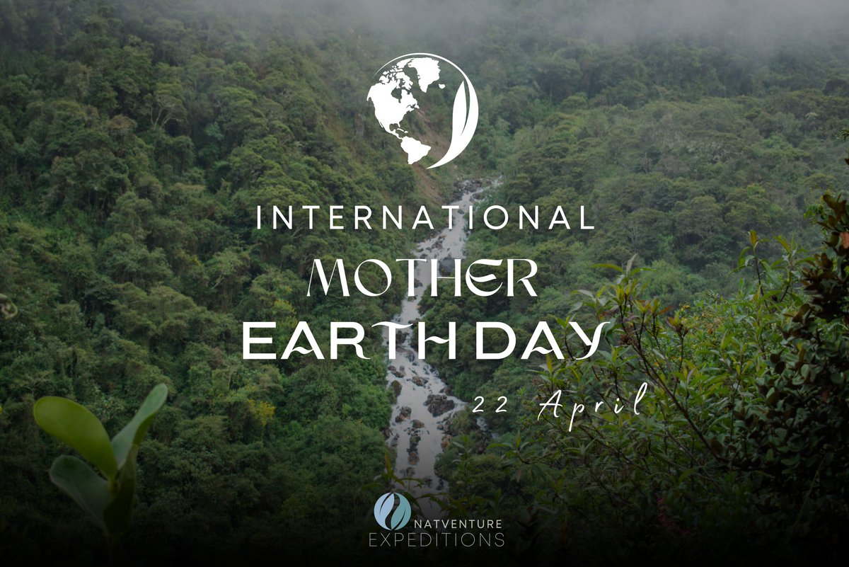 NatventureEx's tweet photo. Happy Mother Earth Day to everyone celebrating! Let us take this opportunity to reflect on our impact on the planet and to take action towards a more sustainable and environmentally conscious future. #MotherEarthDay #conservation https://t.co/uPgkjqT4Yv