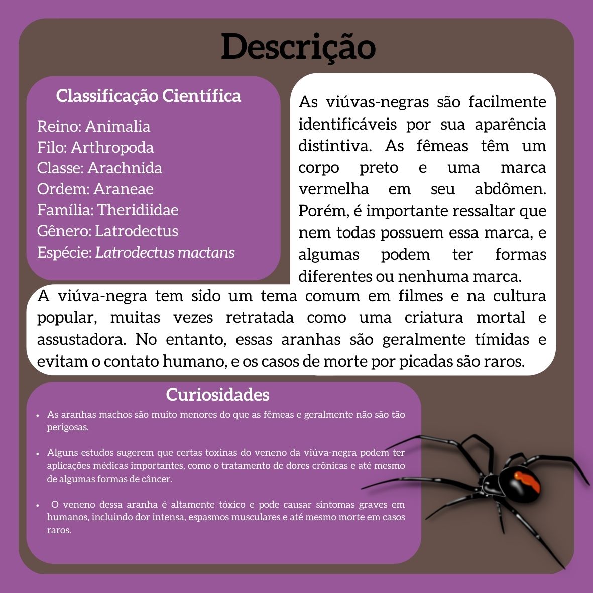 biodex_l's tweet photo. Viúva-Negra-do-Sul (Latrodectus mactans)

◾ No universo Pokémon, este organismo seria do tipo: Veneno 🟣| Sombrio ⚫

#biologia #natureza #ciencia #bio #meioambiente #ecologia #biodiversidade #zoologia #botanica #animais #biologo #pokemon #animalia #latrodectusmactans https://t.co/6IVW1PvIIc