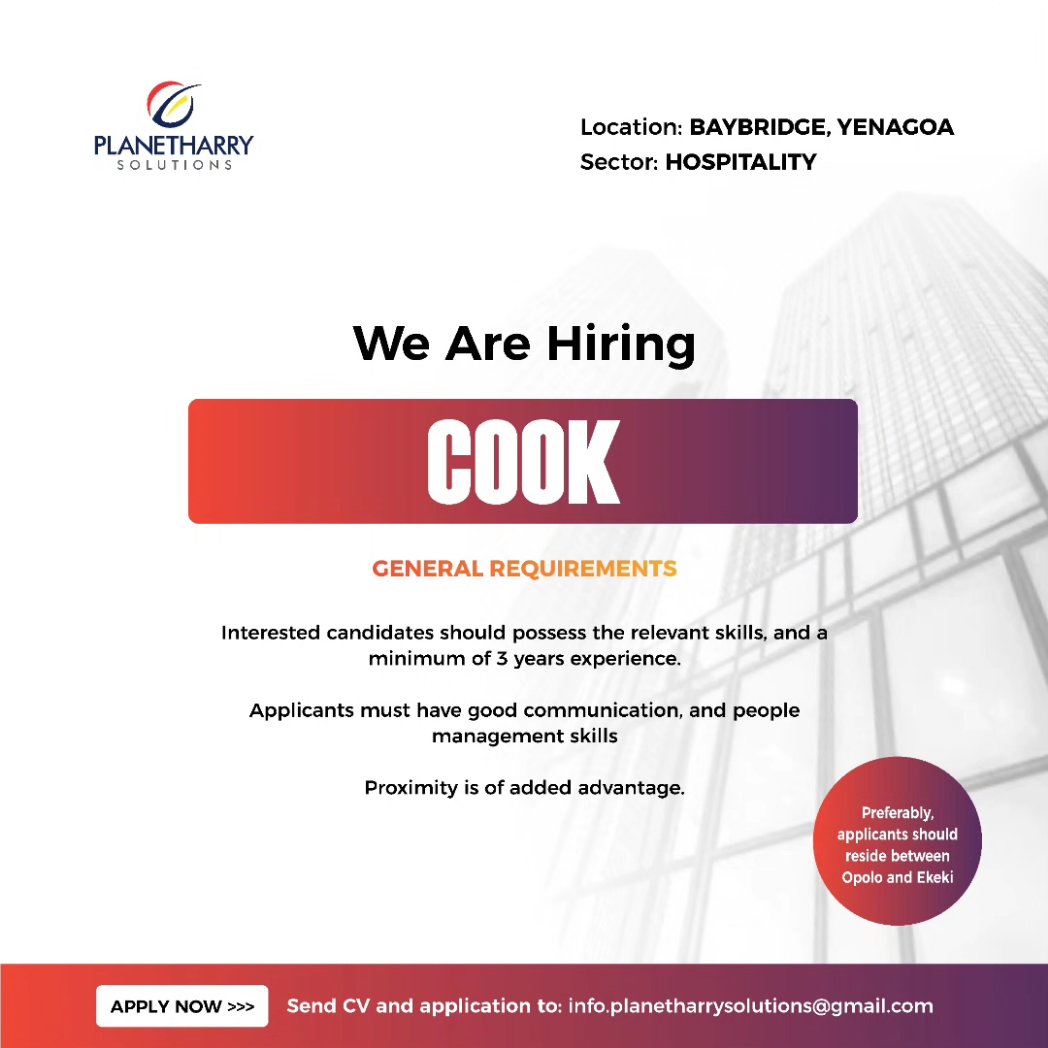 planetharryict's tweet photo. A premium food, beverage &amp; hospitality company along Baybridge in Yenagoa is recruiting to fill the positions listed below:

Interested applicants should send their CVs and applications to info.planetharrysolutions@gmail.com 

#Porbenihere #your_strategist #recruitment https://t.co/nJQTjnyaek