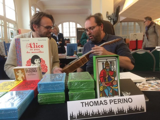 Salon de L'Autre Livre à Paris, avec Thomas Perino et Warren Lambert. #lal #lautrelivre #tarotperino