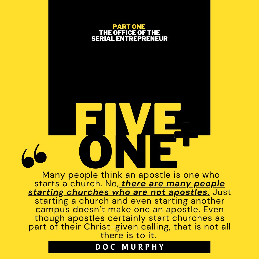 pastordoc's tweet photo. The new book "Five + One Part One: The Office of the Serial Entrepreneur" is now available! Order your copy today! Click here: https://t.co/tzofuudDqX
#mustread #apostles #fivefoldministry #church #leadership #theofficeoftheapostle #creativeapostle #fiveplusonebook #five+one https://t.co/2Pwpuo5heJ