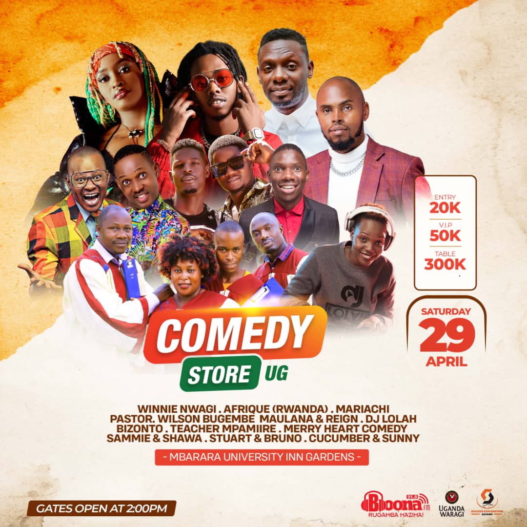 Stellashaks's tweet photo. Counting 6 days to the comedy night at Mbarara university in proudly sponsored by Boona FM.let come in big numbers . https://t.co/k2Q9diaFcm