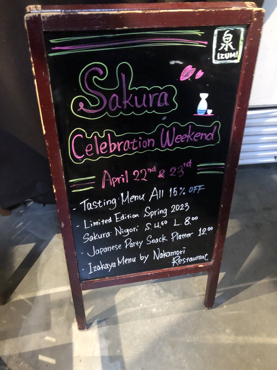 A little wet start to our Sakura party this Sat-Sun, but the rain has now stopped! Please drop by our brewery ⁦<a href="/DistilleryTO/">The Distillery District</a>⁩ and try our special Cherry Blossom #Sake, food from #NakamoriRestaurant, #Hanami snacks, all sake by the glass 15% off, enter contest for prizes!