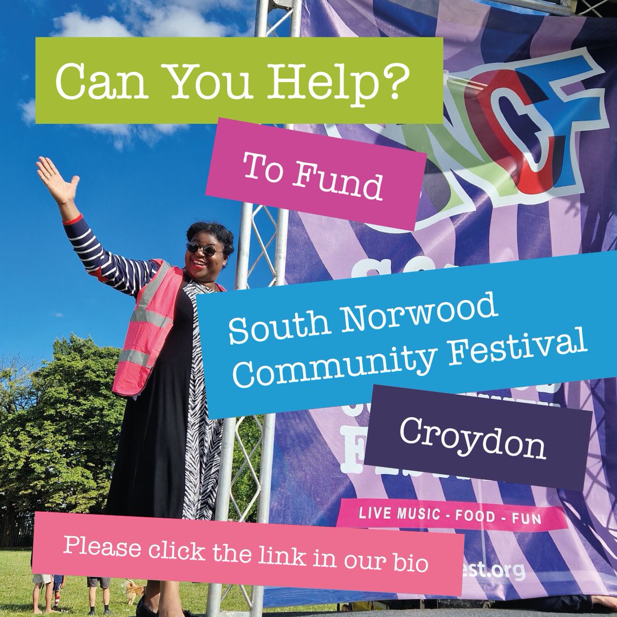 SNCFest's tweet photo. If every person who enjoyed our festival last year donates just £2 we would have enough to comfortably run the festival.

https://t.co/ghgn6ShxC6

#croydon #sncfest #sncf2023 #sncfest2023 #croydonfestival #festivalcroydon #culturecroydon #croydonculture #donate #festivallondon https://t.co/znPtXn6zCW