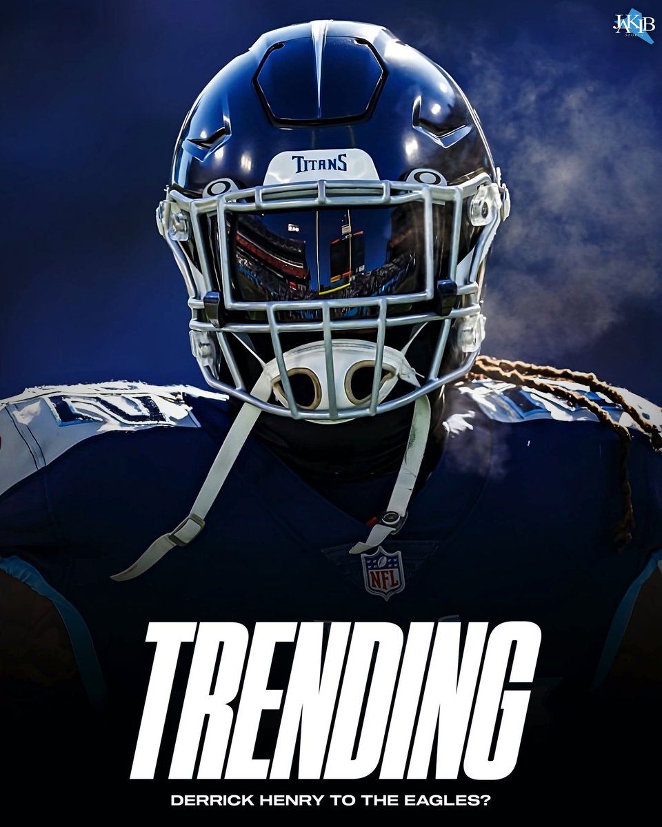 JAKIBSports's tweet photo. According to @Akbar_Gbaja, host of Ninja Warrior and former NFL defensive end, the #Eagles are close to working out a deal for Derrick Henry.

Worth noting, they both share the same agency. https://t.co/IQDihn8i4B