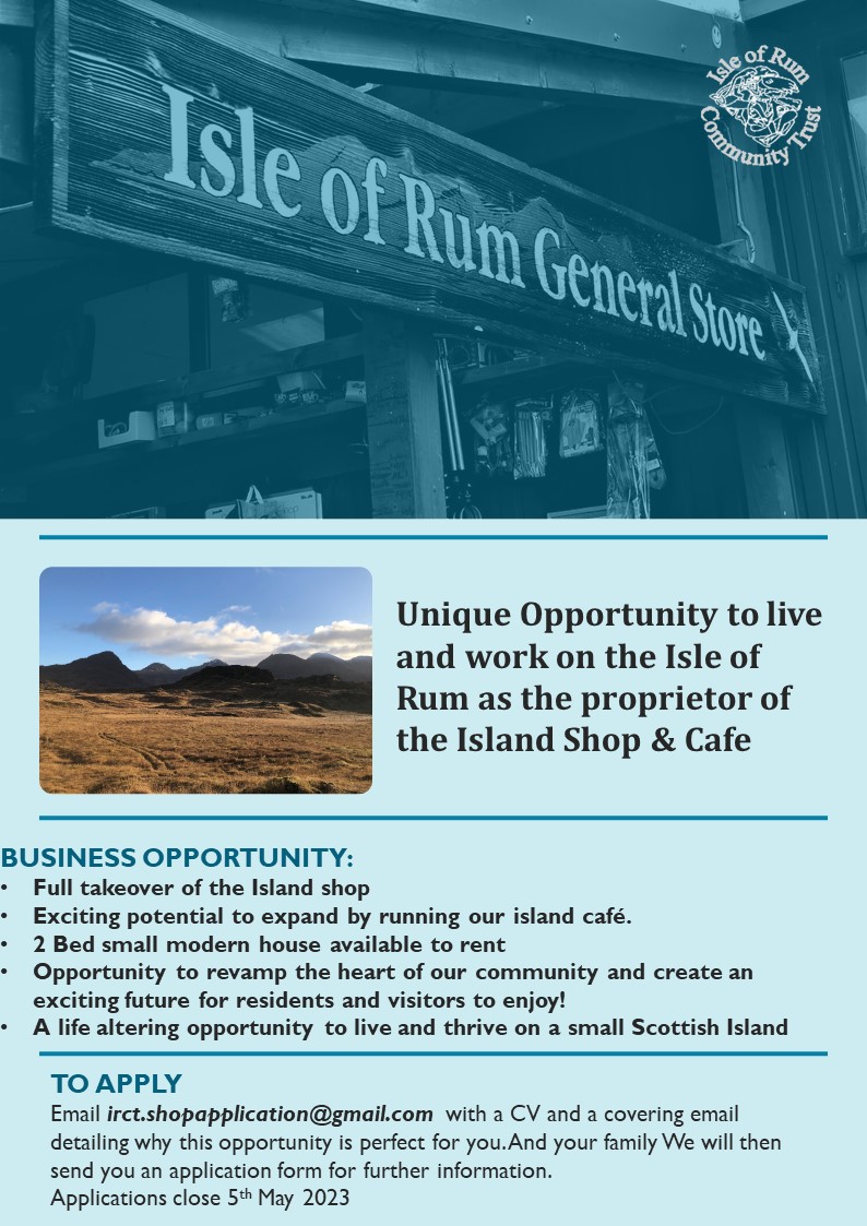 isleofrum's tweet photo. Not that we have tired of running our shop, but a few things have collided and we thought we'd offer this opportunity. https://t.co/QERrUb12jX
