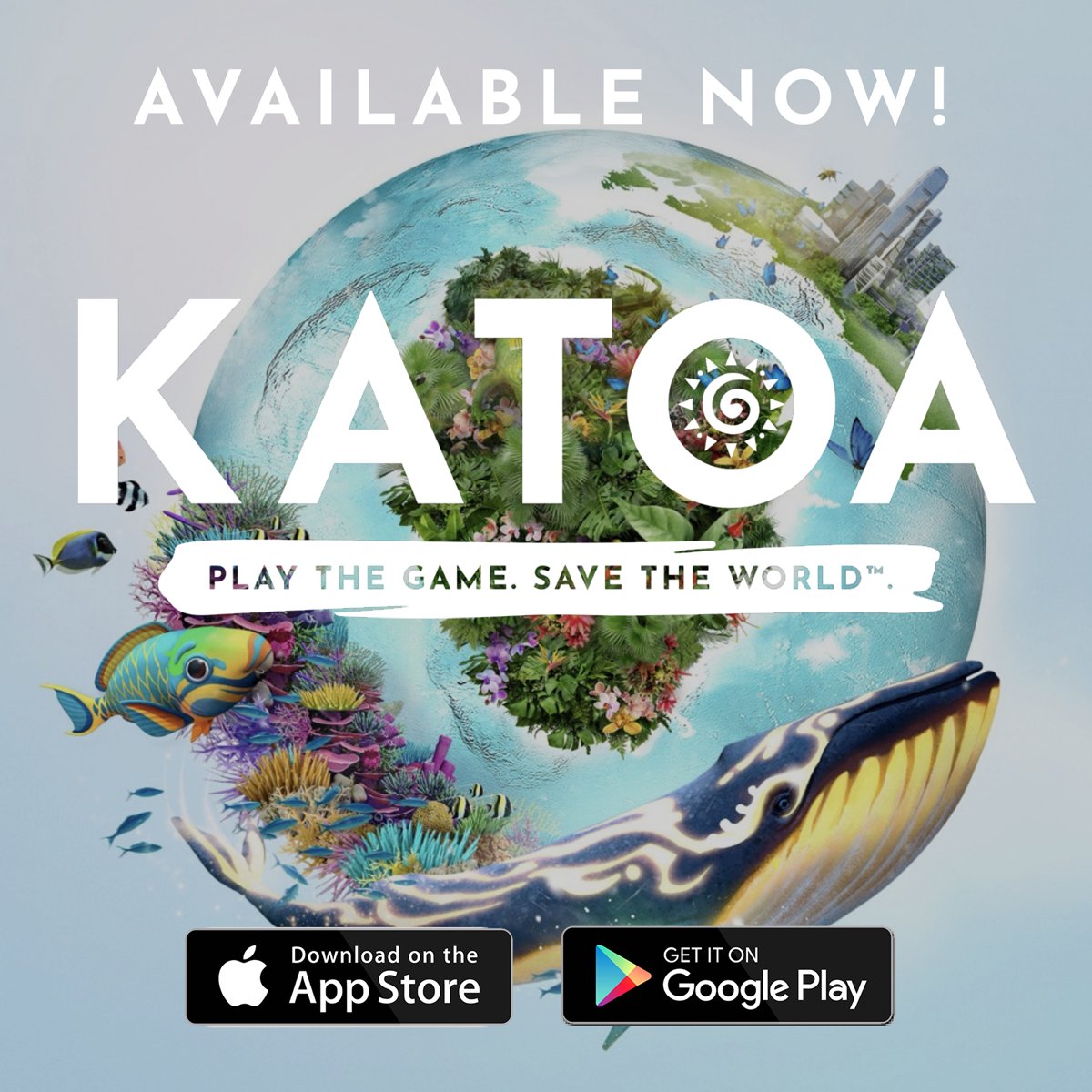 PlayKatoa's tweet photo. KATOA | AVAILABLE FOR DOWNLOAD NOW! Play the game for free, collect points, and direct funds to causes YOU care about. Play the game. Save the world. https://t.co/CrZjCD1EXu
#MadeWithUnity #UnityTechnologies #PlayKATOA https://t.co/7rlijD3O6I