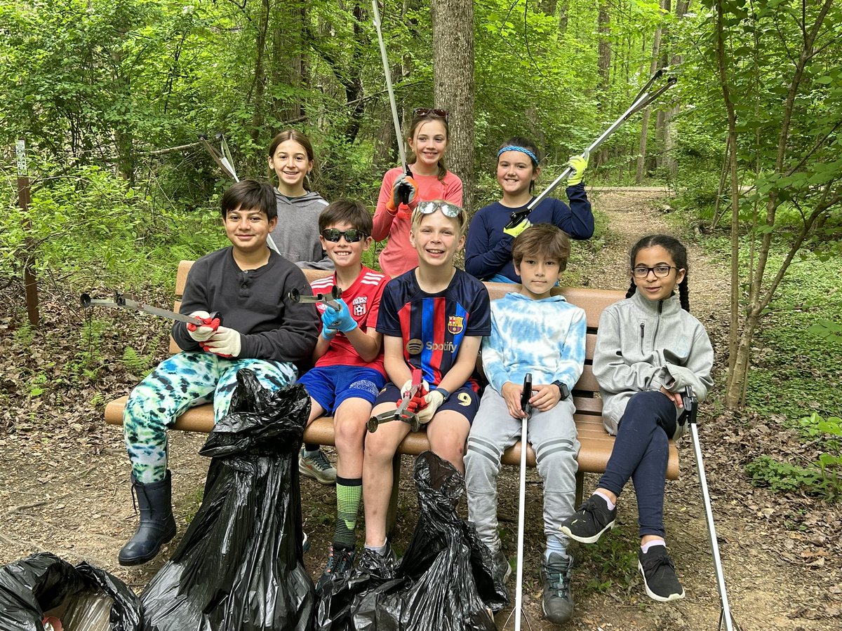 Happy Earth Day. These trash warriors helped to clean up Reston! <a href="/flinthillnews/">Flint Hill School</a>