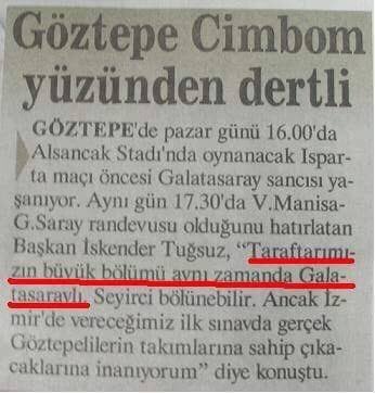 Göztepeli Galatarasaylılar ile Galatasaraylı Göztepeliler bu maçı stad dışında takip edecek 😊