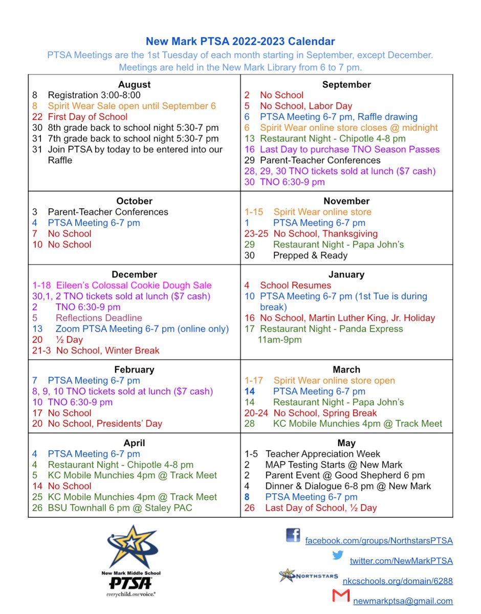 New Mark Northstars PTSA tweet media