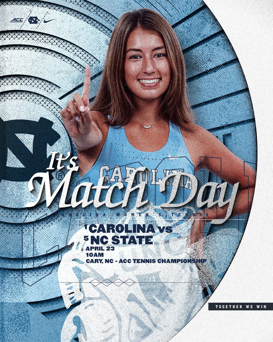 𝐂𝐡𝐚𝐦𝐩𝐢𝐨𝐧𝐬𝐡𝐢𝐩 𝐌𝐚𝐭𝐜𝐡 𝐃𝐚𝐲

🆚» NC State - ACC Championship 
📈 » espn.com/watch/player?i…
📺» ACCNX  espn.com/watch/player?i…
📍 Cary Tennis Park - Cary, N.C.
#GoHeels 🐏🎾