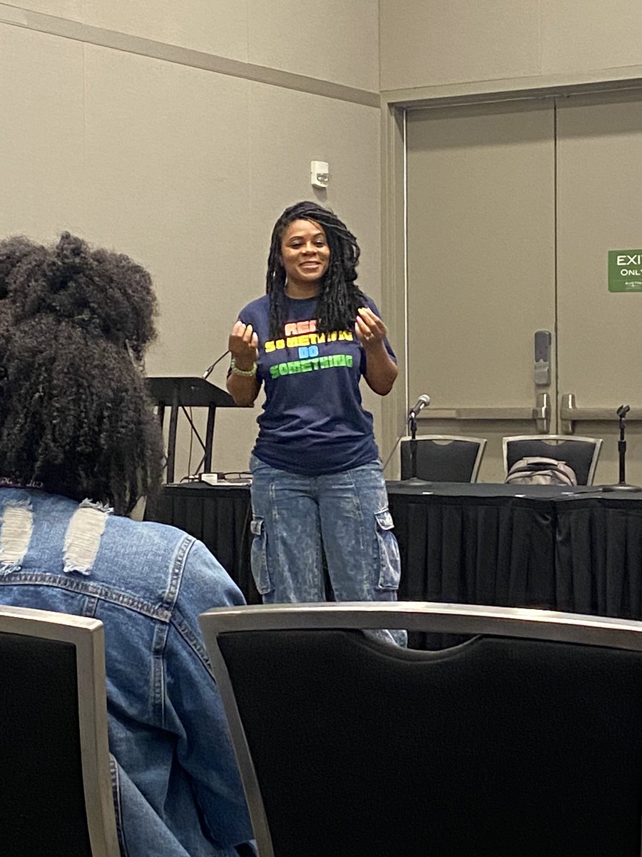 It was great listening to @cicelythegreat this morning share how she created Read Woke to get students reading and inspire them to use their voices in promoting diverse reading and community activism. #txla23 @TXLA