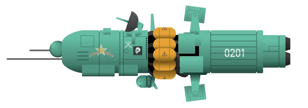 Messing around on Illustrator making #SciFi #spaceships and the like - now that I'm getting the hang of gradients this one's coming along nicely [wip]: