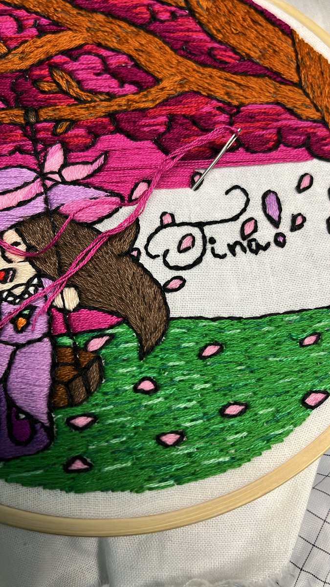 charlesimmies's tweet photo. The last stretch 😭😭😭 new embroidery tomorrow 🌸🌸🌸 https://t.co/WfOvi02Ad6