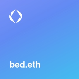 bed.eth bought for 1.98 ETH (3,727.13 USD) on Opensea  #ENS #Web3Names #EnsNames  

opensea.io/assets/ethereu…