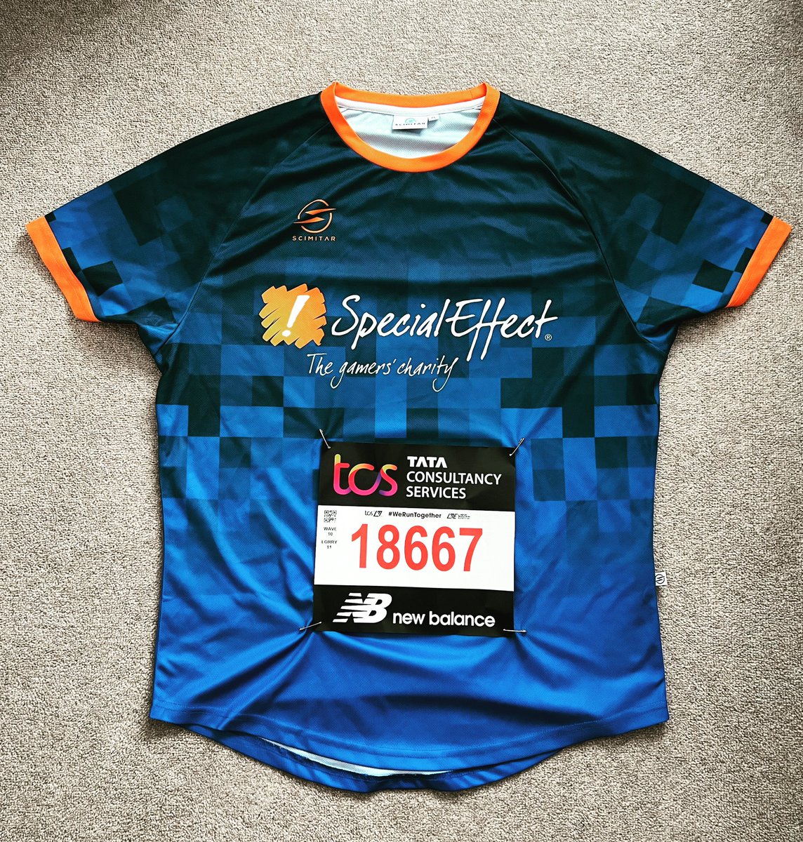 Here we go!! 🤯

All set for <a href="/LondonMarathon/">TCS London Marathon</a> tomorrow.  Probably biggest challenge of my life.  26.2 miles.  All for the amazing <a href="/SpecialEffect/">SpecialEffect</a> 🟠🔵

Updates to follow - please sponsor, donate, cheer, heckle me if you can 🙏🏻 thanks!! 😀

justgiving.com/fundraising/ph…