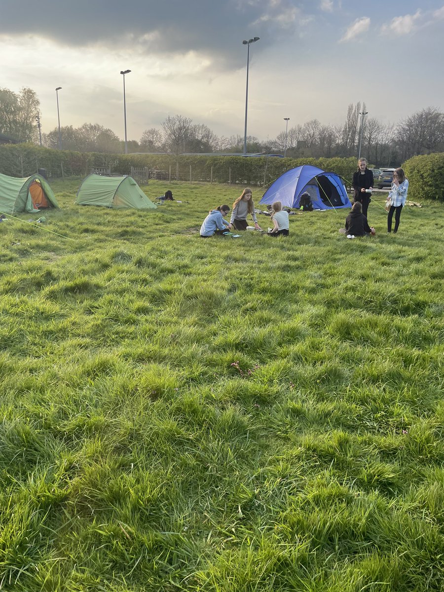 OBHSDofE's tweet photo. Fantastic day one of our bronze assessed expedition!! So proud of all of our students. Tents up and dinner on the go. https://t.co/w4ZzswFQd7
