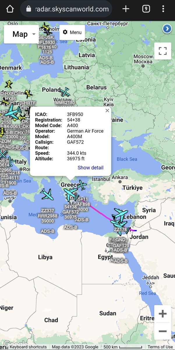 scan_sky's tweet photo. Multiple German Air Force 🇩🇪 Aircraft Out Of Muwaffaq Salti Air Base, Jordan 🇯🇴
2 x A400Ms - 54+38 - #GAF572/54+16 - #GAF129
A321-251NX - 15+11 - #GAF898 https://t.co/eMjuZ3r0wK