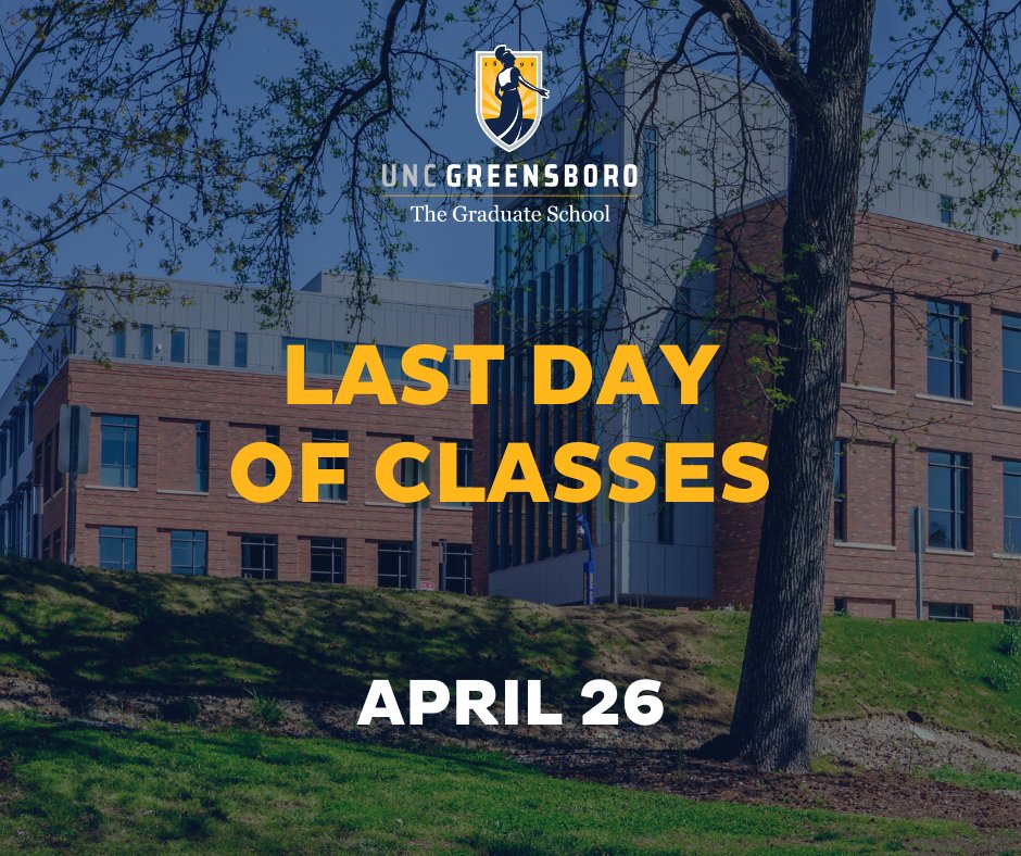 The last day of the Spring 2023 semester is April 26. #FinishStrong