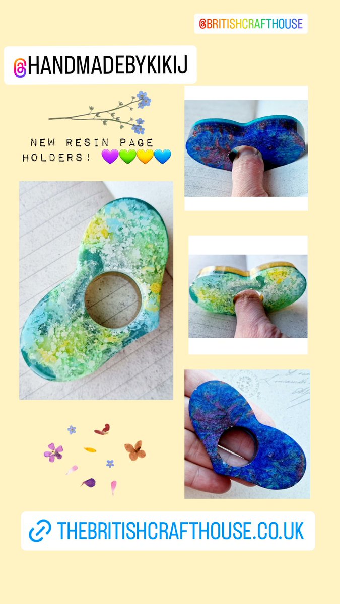 HandmadeByKikiJ's tweet photo. I've just added these new page holders to my shop! Perfect for a book lover who struggles to hold a book with 2 hands or has problems with grip.
https://t.co/nJi6hLZpjp
#resinpageholder #pageholder #britcraft #booklovergift #readingaid #booklover #resinart #resinartist #mhhsbd https://t.co/U8MfJVms9K