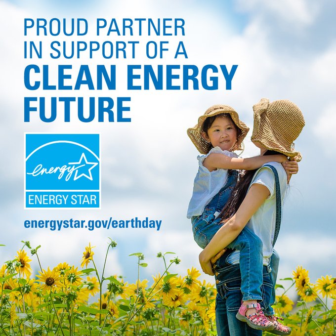 Choosing products that have been ENERGY STAR @energystar certified can help you save energy, & money, and protect the planet. This #EarthDay, join us in making energy choices that help support a healthier and more comfortable home and a #CleanEnergyFuture. energystar.gov/EarthDay