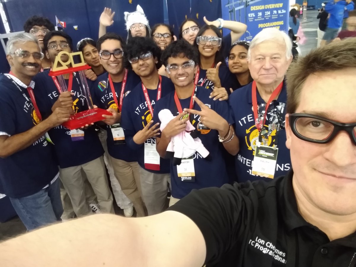 FTC_NTX's tweet photo. Iterative Intentions 12791 wins Edison Division Inspire in the DC Conference at World Championship here in Houston, TX. https://t.co/UVRCtTvc0m