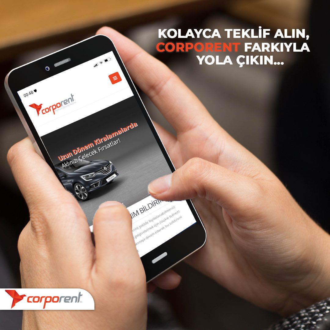 1500’ü aşkın araç portföyümüz sizi bekliyor. Web sitemizi ziyaret edin, kolayca teklif alın. Corporent uzun dönem kiralama fırsatlarını kaçırmayın.