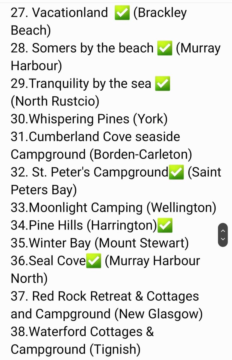 CampgroundsPEI's tweet photo. Check out this list of #PEICampgrounds https://t.co/02piSDFCeg