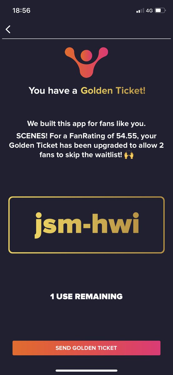 Joshua89090660's tweet photo. @FanHub Golden ticket if anyone needs one. https://t.co/bC7oj4FWBH