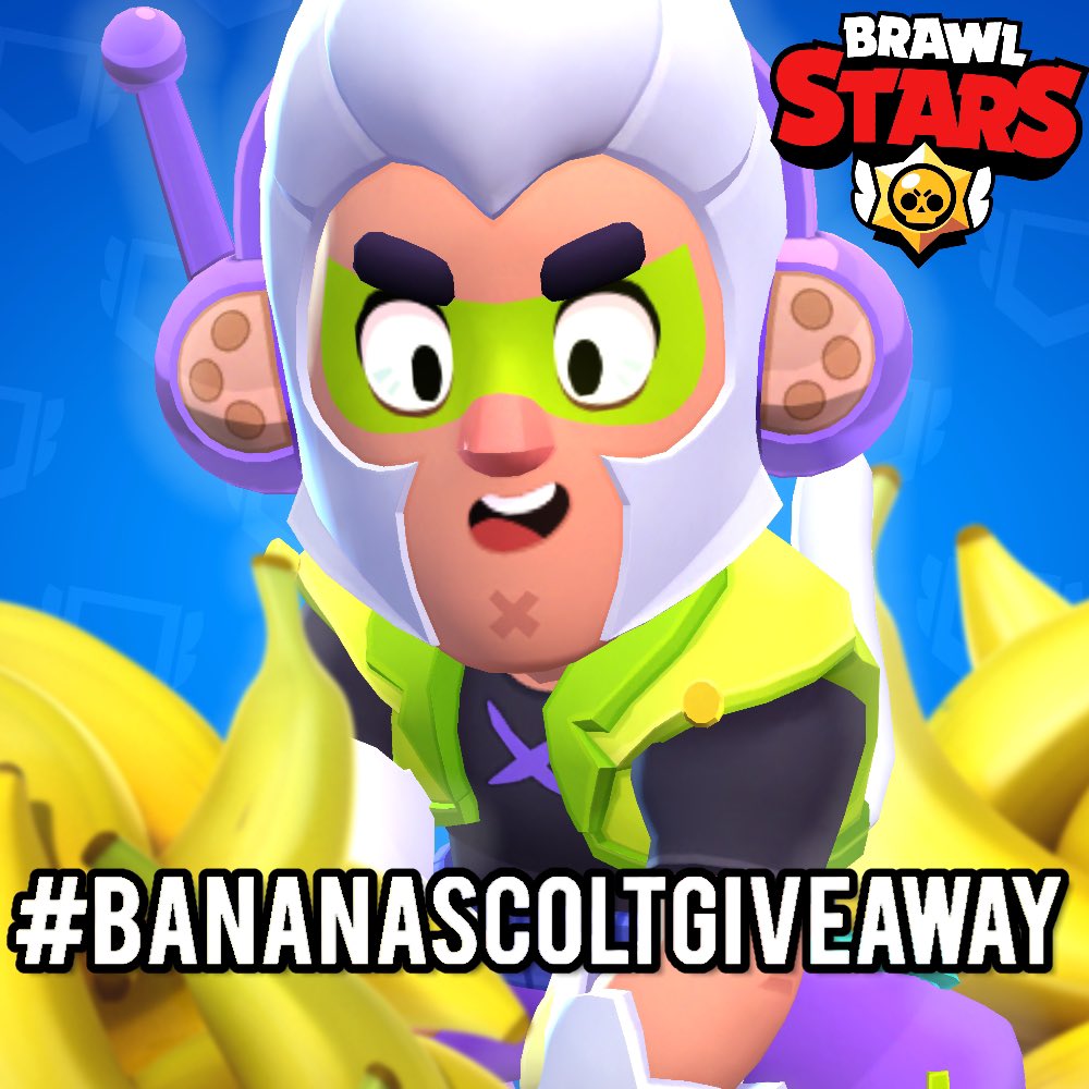guillaumetkim's tweet photo. Concours #BrawlStars pour le nouveau skin de Colt ! 
Pour participer : 
▫️RT 🔁
▫️Follow @guillaumetkim (Code GETK)
5 skins à gagner 🏆 
Résultats le 03 Mai🔥🔥
#BananasColtGiveaway https://t.co/lqUhCJuLkF