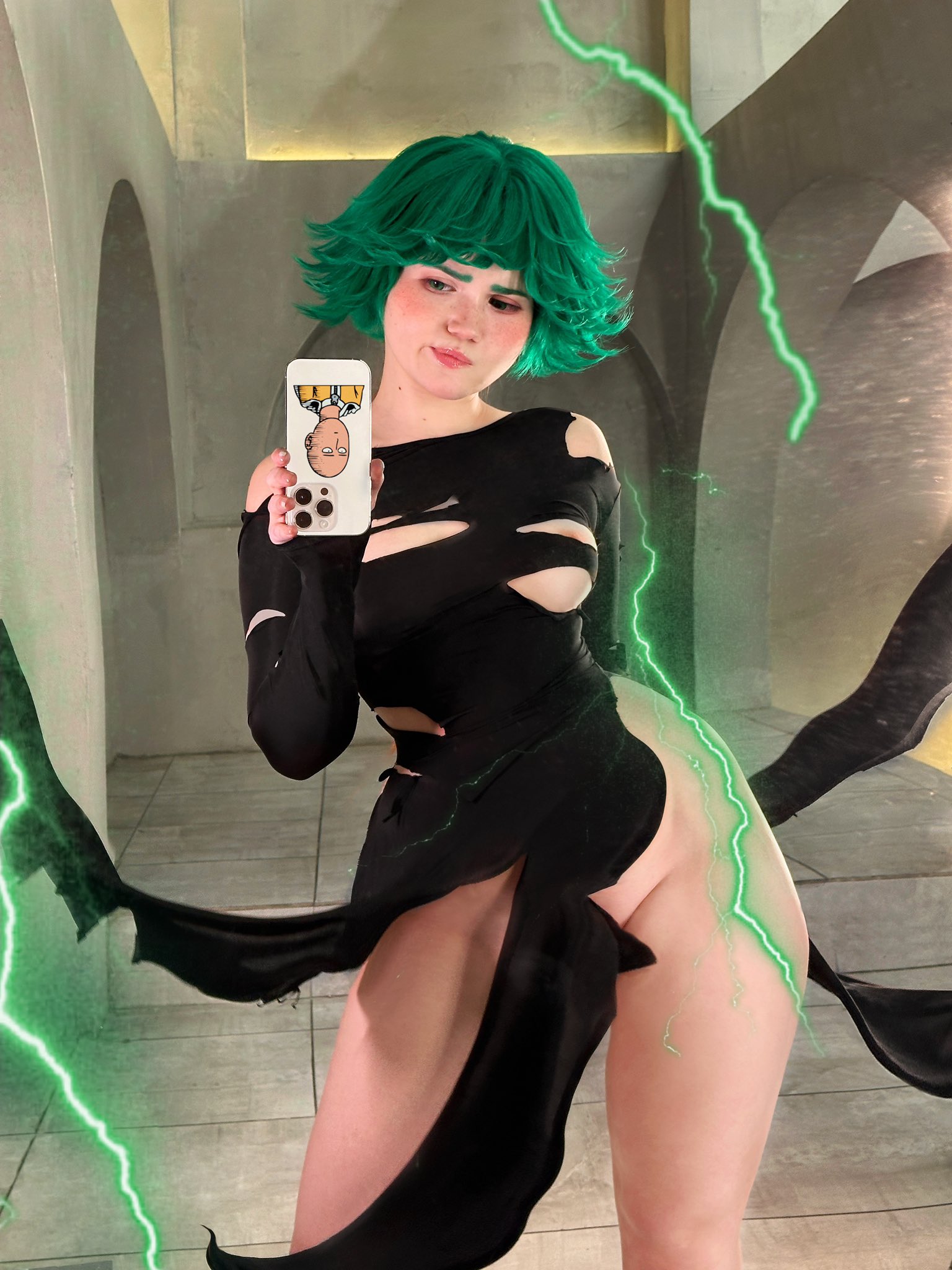 Holiday Tatsumaki 🎄💚 • • • #fyp #cosplay #reels