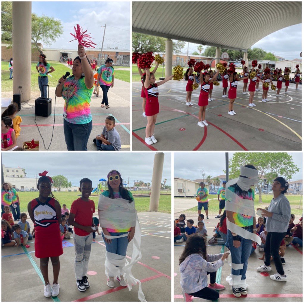 WeldonSmithRR's tweet photo. We had an AMAZING &amp; GROOVY STAAR Pep Rally! Our 3-5 students are ready to Rock the STAAR test! Special thanks to the King HS Drumline, Royalettes, &amp; Cheerleaders for supporting our Roadrunners! 🤩#RocktheSTAAR https://t.co/B8pW4xpsgW