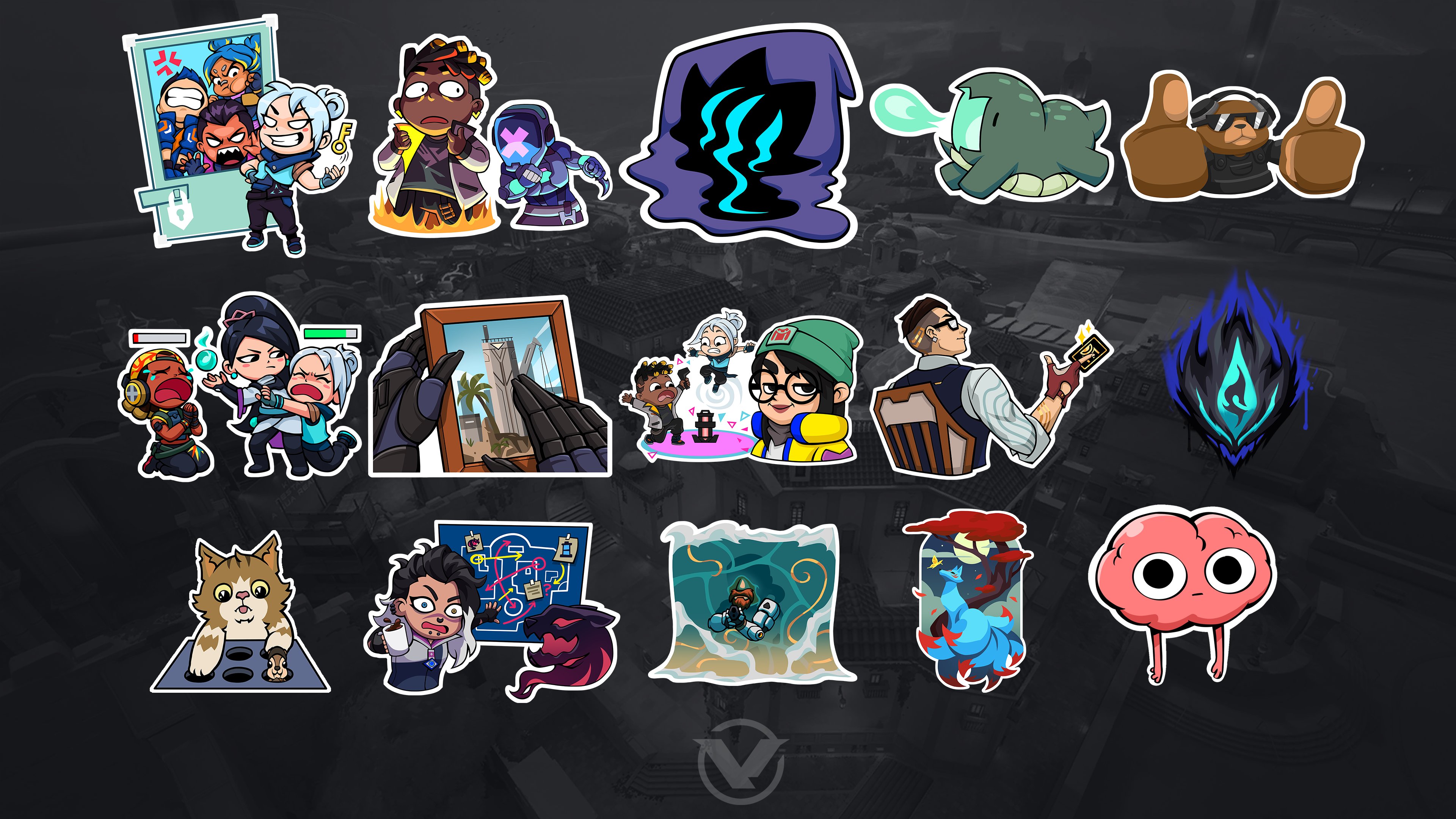 Every spray included with Valorant's Episode 6 Act 3 Battle Pass