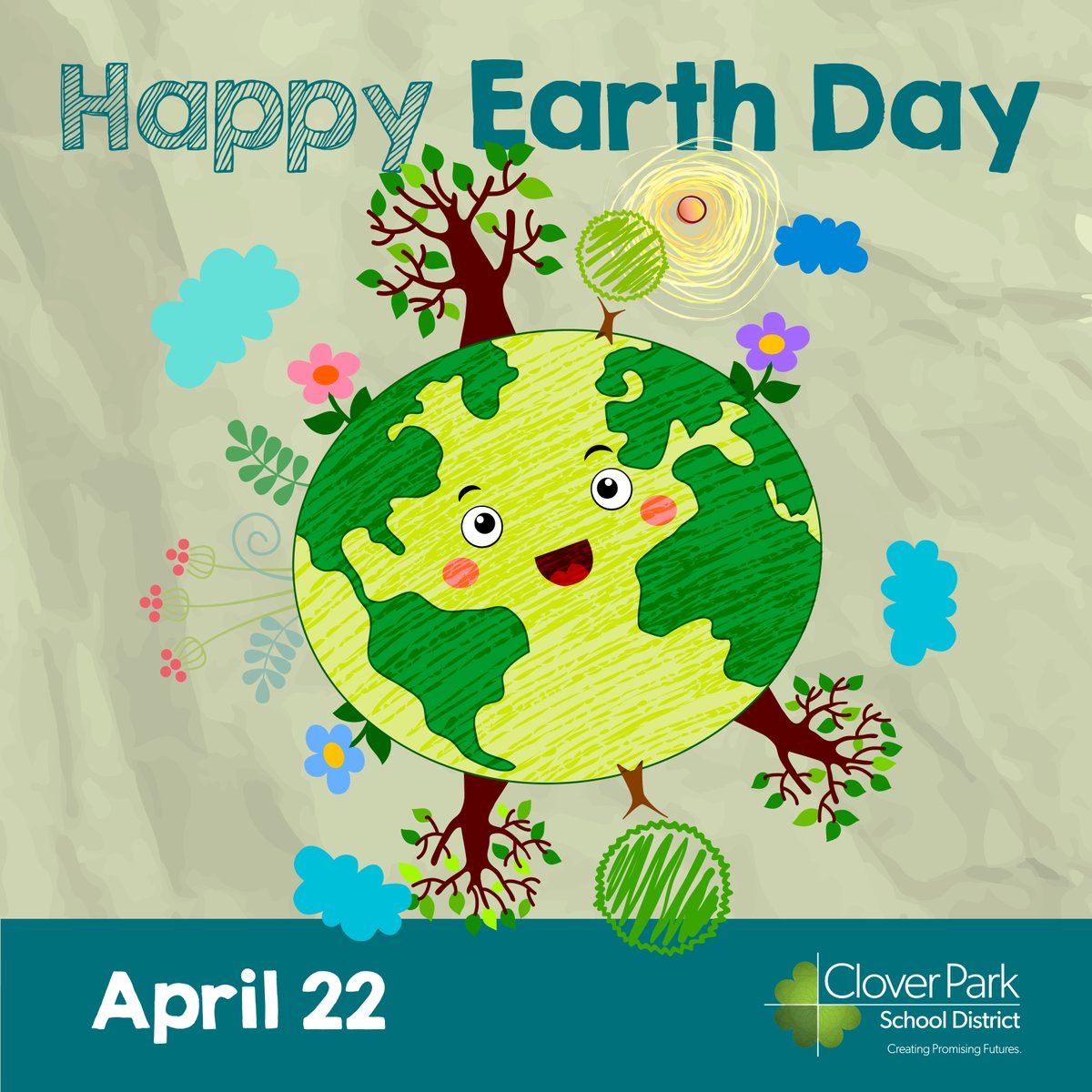 CloverParkSD's tweet photo. Today is Earth Day! 🌎 To honor Earth Day and Parks Appreciation Day, you can join CPSD students and Lakewood residents at your local park to help clean up and beautify our wonderful community resources. #CPSDFutureReady #CPSDBetterTogether https://t.co/tPheLPs1QP