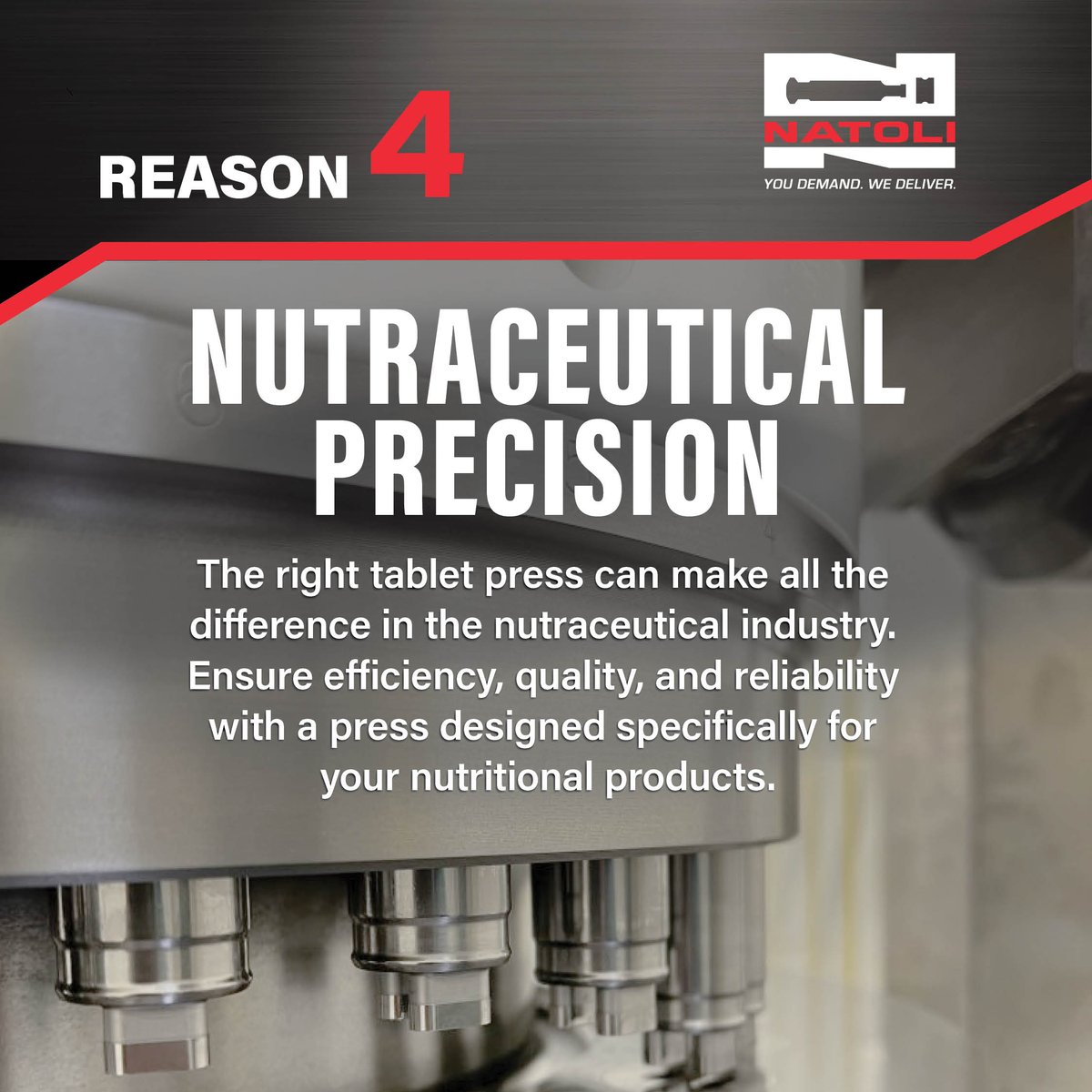 NatoliEng's tweet photo. Discover the difference Natoli tablet presses make in the nutraceutical industry! Our custom-engineered NP series presses are designed specifically for nutritional products. Learn more: https://t.co/QVyE2pZgsI
#Natoli #TabletPresses #NutraceuticalManufacturing https://t.co/KtDHkqkuv8