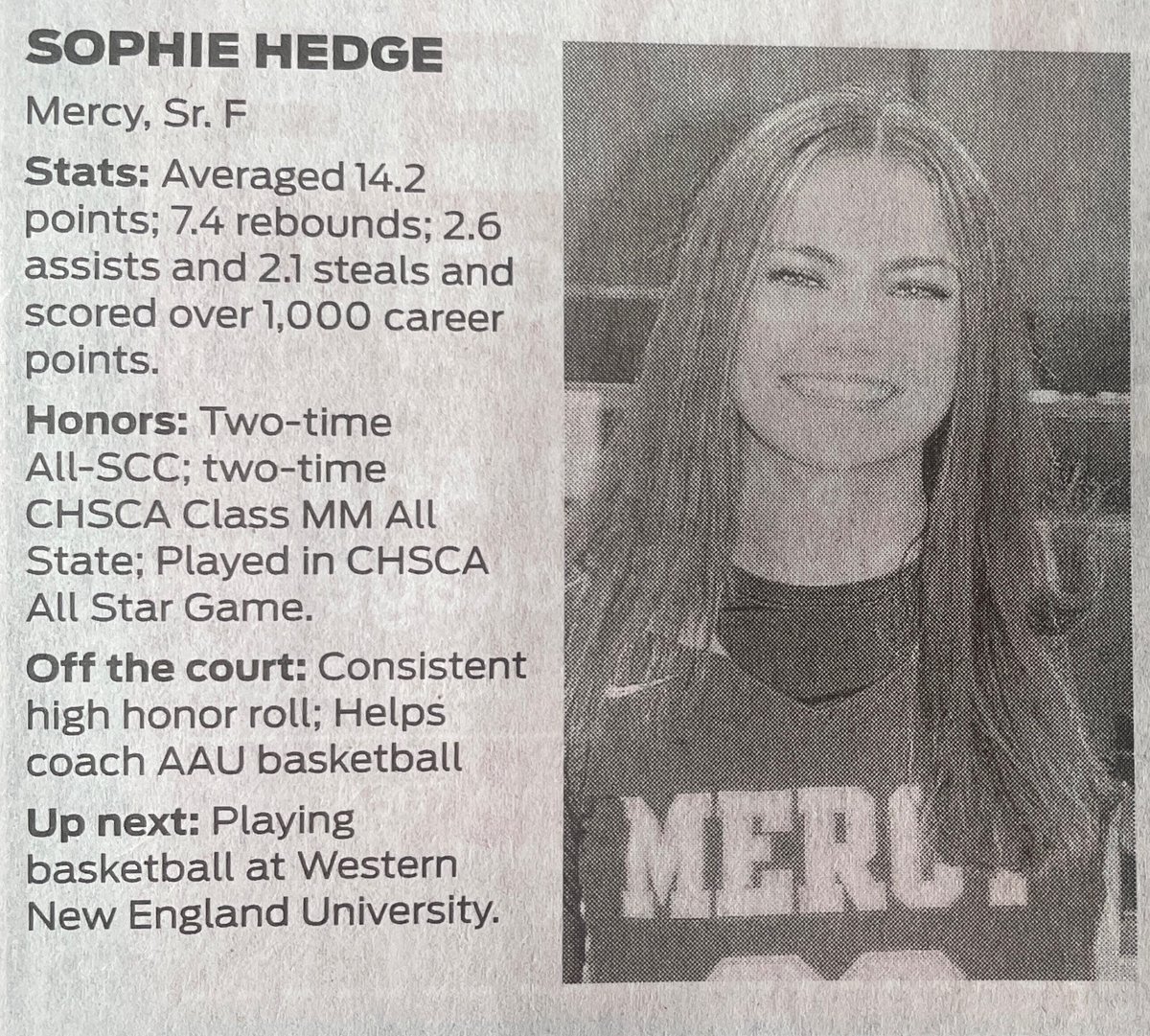Jjlslh's tweet photo. I am very honored to have made the New Haven Register ALL AREA Team! @ctstarters @WNEwbasketball @HerHoopsNetwork @TwinViZuals @GameTimeCT https://t.co/AsvrKn2jlQ