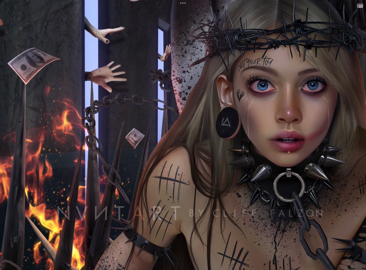 CInvnt's tweet photo. I was a tattoo artist for over 13 years

For this very reason I love adding tattoos on the characters in my paintings 

Each and every tattoo on these characters are a continuation of the story each painting tells https://t.co/1baJ0VtisY