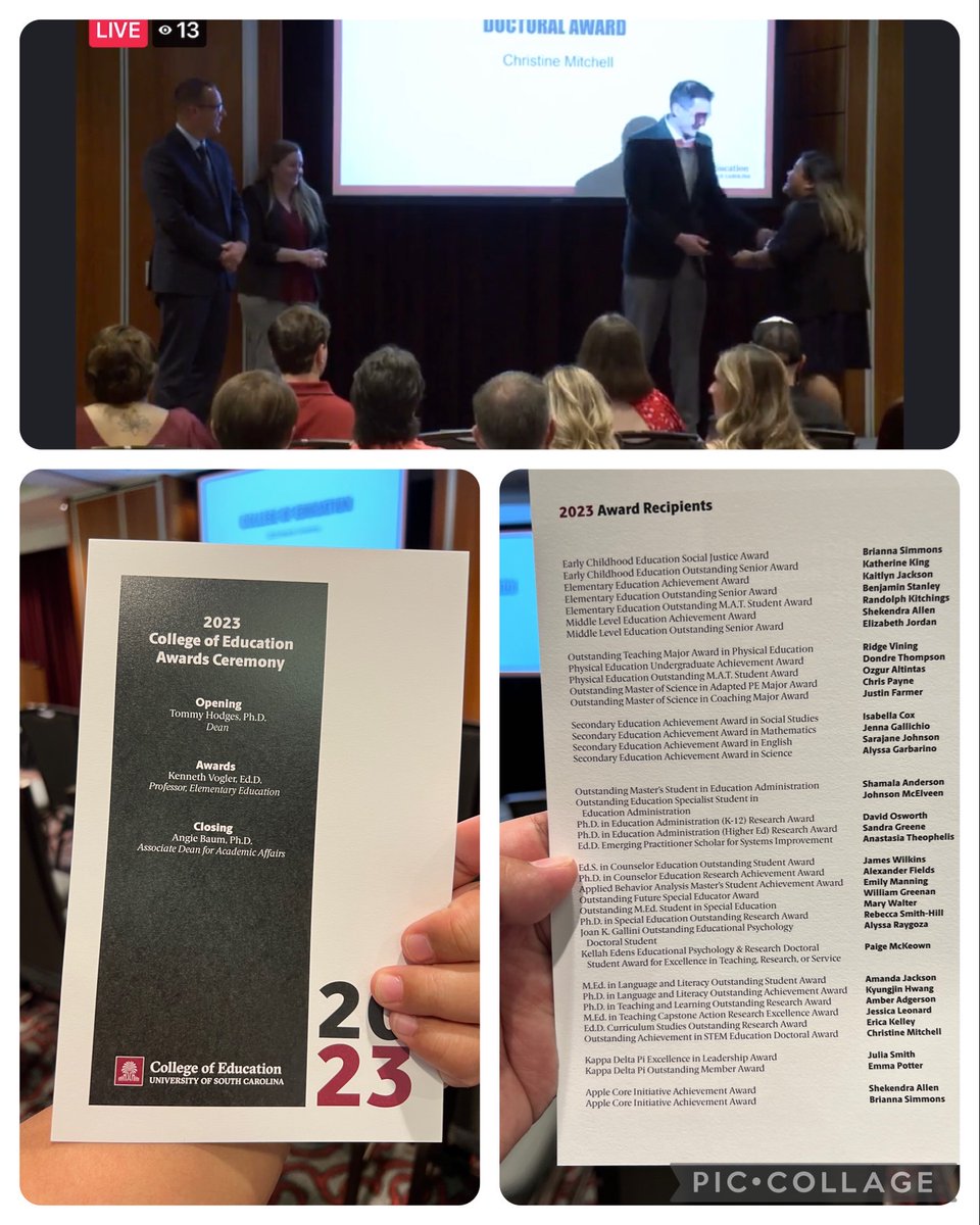 TheSTEMnerdette's tweet photo. Grateful to have been nominated for the Outstanding Achievement in STEM Ed Doctoral Award and honored that my program selected me as the recipient. Looking forward to continuing to advocate for STEM Ed for all learners and to grow STEM Ed wherever I can! #stemeducation @UofSC https://t.co/FVX2g6CWjg