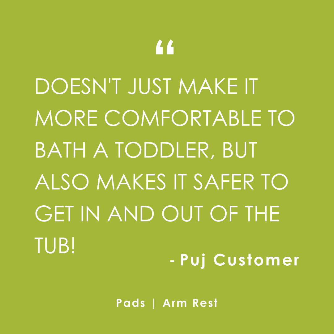 Our Arm Rest and Kneeler pads are always a favorite!  

#babybathtime #toddlerbathtime #pujbaby #stylishparenting