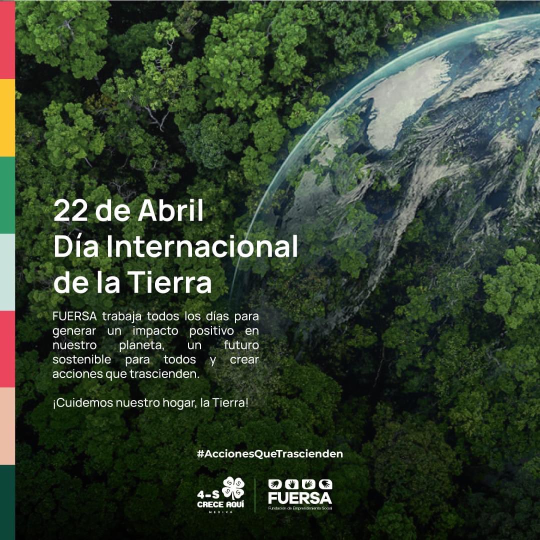 🌍 FUERSA trabaja todos los días para generar un impacto positivo en nuestro planeta, un futuro sostenible para todos y crear acciones que trascienden. 

Cuidemos nuestro hogar, la Tierra! 🌱 #DiaDeLaTierra 

#AccionesqueTrascienden #FUERSAMX #Agenda2030 #ODS