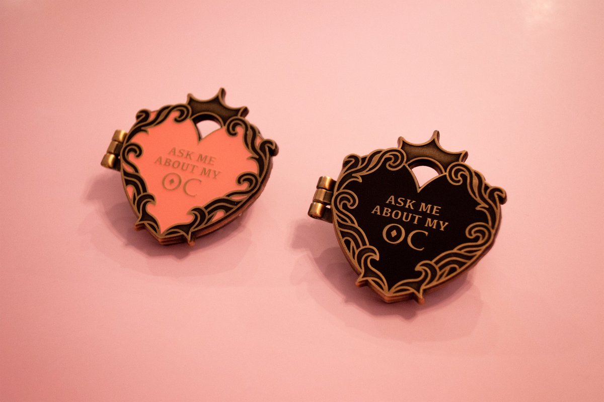 sacredmonster's tweet photo. my store is now open! new stock on locket pins, charms, and stickers (link in bio, rts are 💛) https://t.co/NzvjjD7UUC