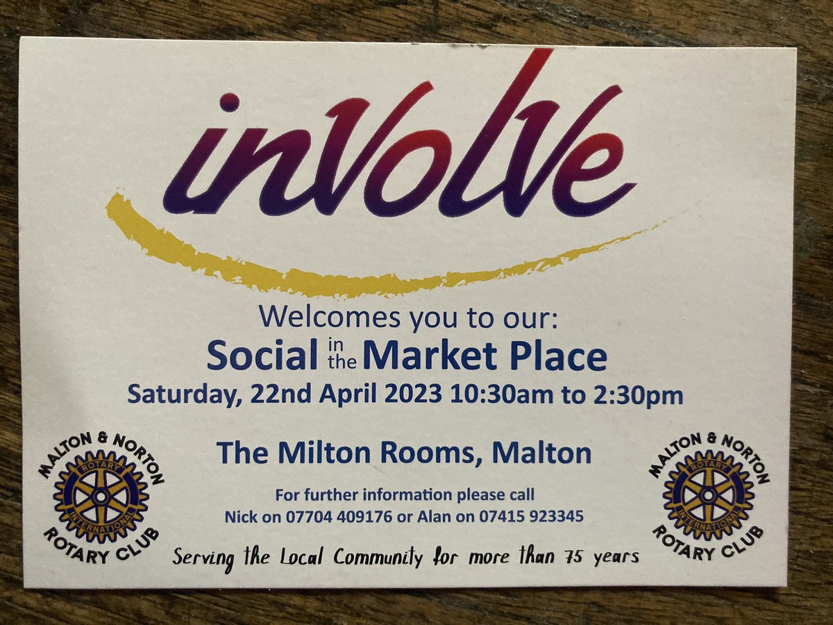 SiScarborough's tweet photo. Members attended an excellent community event in Malton. ‘Involve’ organised by Rotary, 25+ community groups. Well attended. Numerous booklets, leaflets, bookmarks handed out. Lots of interesting conversations. #SoroptimistsStandUpForWomen #partnership #action #awareness https://t.co/kqYXt2COdf