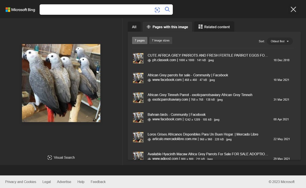 aa419's tweet photo. Why do we find the same picture on
/kenny-parrots.net ?
- called "Lucky" supposedly 16 wks old? #PetScam
Registar @Namecheap, host @Hostinger
Very old "baby birds", aka stolen pics.
#ChickenRun https://t.co/xQRqDsC46A