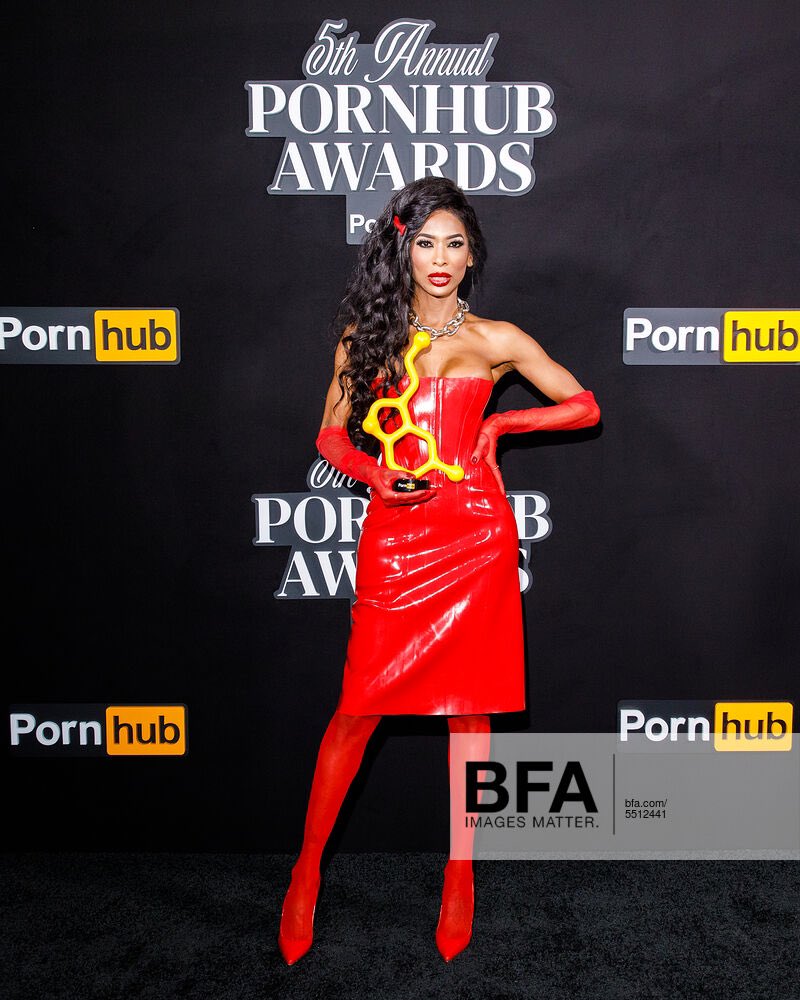 The 5th annual @Pornhub awards loved this dress by Luis de Javier  #blackTRANSlivesmatter