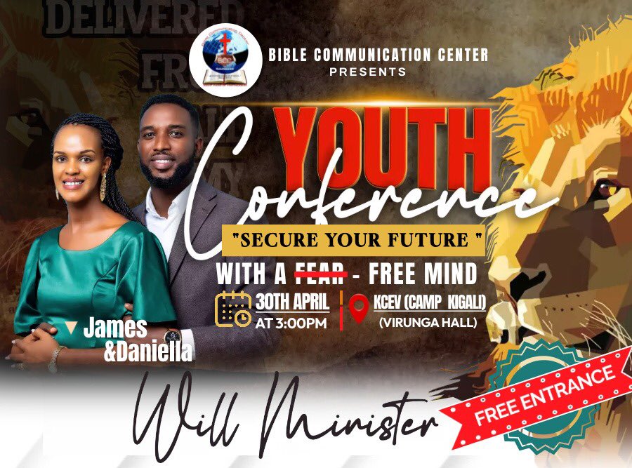 ercfamily7's tweet photo. #youth #conference “secure your #future a free #mind “
Kigali will be on fire 🔥
Welcome all #kcevcampkigali #youthplot #plot #kigaliupdates #kigalilife #jesusforrwanda #rwanda #bible #bcc #bccfamily @ercfamily7 https://t.co/zLtKFqzmgi