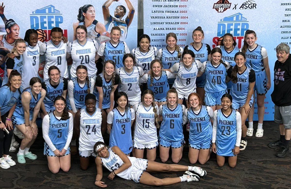 phoenixselect's tweet photo. Phoenix Select in Raleigh North Carolina at @HoopSeenW @ASGRBasketball Deep South Classic! Proud of our girls & our families for traveling from Austin to play here! #phoenixPhamily #CoachLTid @var_austin https://t.co/M12ZiEd16i